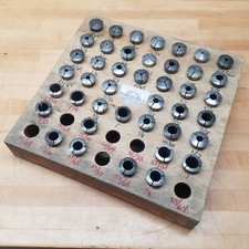 42 Piece 5C Collet Set, Sizes Vary From 3/32 - 1" - USED