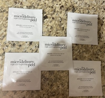5x Philosophy The Microdelivery Triple Acid Brightening Peel Pad New