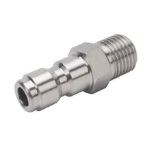 Pressure Washer Quick Connect Male Threaded NPT Plug 1/4 Stainless Steel 10 PacK