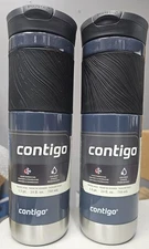 2 X CONTIGO Byron Insulated Stainless Steel Travel Mug with Leak-Proof Lid 24oz