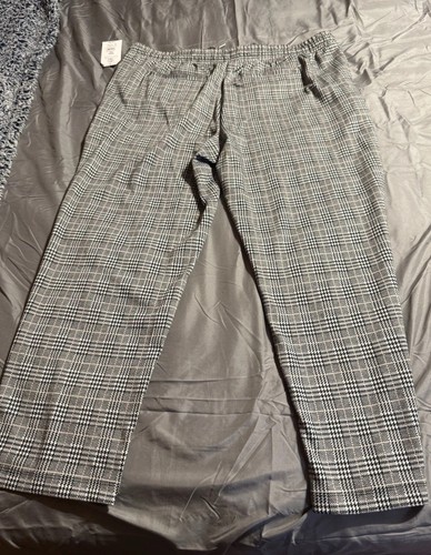Time & Tru Women's Pull-On Knit Loose Fit Plaid Drawstring Pants XXXL (22) NWT - Picture 6 of 7