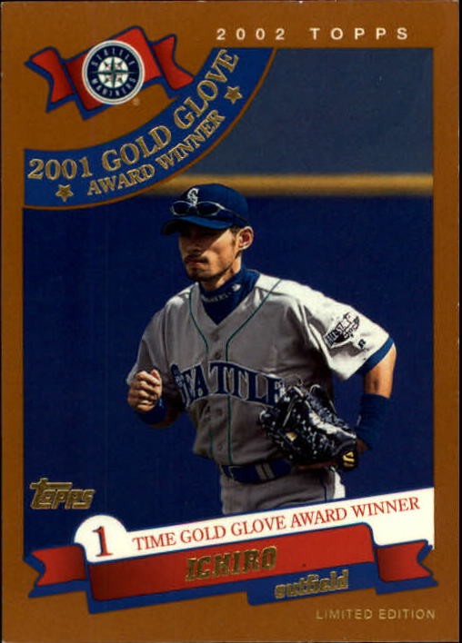 2002 Topps Limited Baseball Card #704 Ichiro Suzuki GG /1950