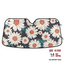 Daisy Flower Car Windshield Sunshade Foldable Reflective Sun Shade Flower 2