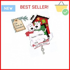 Personalized Bear Couple Ornaments 2024 - Polar Bear Christmas Decorations New H