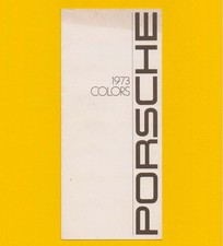 1973 Porsche COLOR Samples US Paint Chip Chart Brochure 914 911 Carrera RS 911S