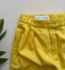 Escada Trousers Escada By Margeretha Ley Germany Yellow Trousers Vintage Size 42