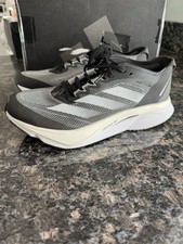 Size 7-Women  s adidas Adizero Boston 12 Core Black White Running Shoes HQ2171