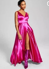 blondie nites gown pink & formal dresse with slit