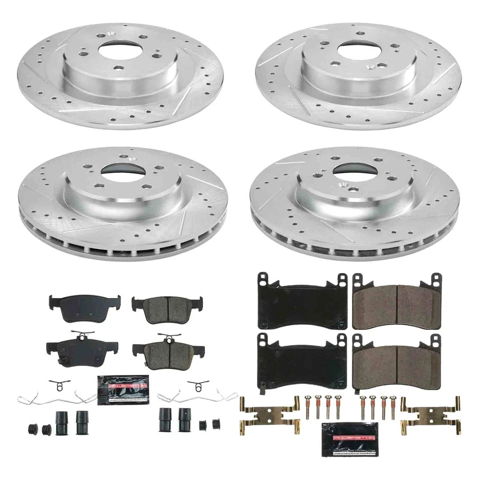 For Acura TLX 21-25 Brake Kit 1-Click Z23 Evolution Sport Drilled & Slotted - Image 2 of 4