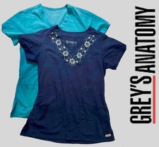 Greys Anatomy By Barco - Scrub Tops Lot Of 2 Women s - Size XS - Navy Teal