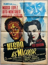 NEGRO ES MI COLOR  Marga López  R Cañedo  R Montaner  Renau Mex movie poster 239