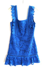 Adelyn Rae Royal Blue Crochet Lace Mini Sun Dress Size Medium