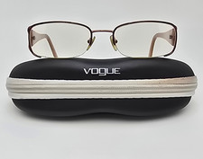Vogue VO3705-B 811 Brown Rhinestone Semi Rimless Eyeglasses Frame w/ Case 51mm