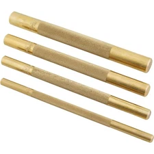 Keysco Tools 77767 Brass Pin Punches, Four-Piece Set