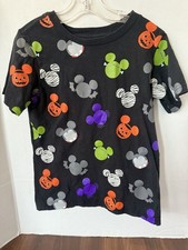 Disney Kid Youth Small 5/6 Mickey Mouse Halloween Black Shirt Vampire Mummy