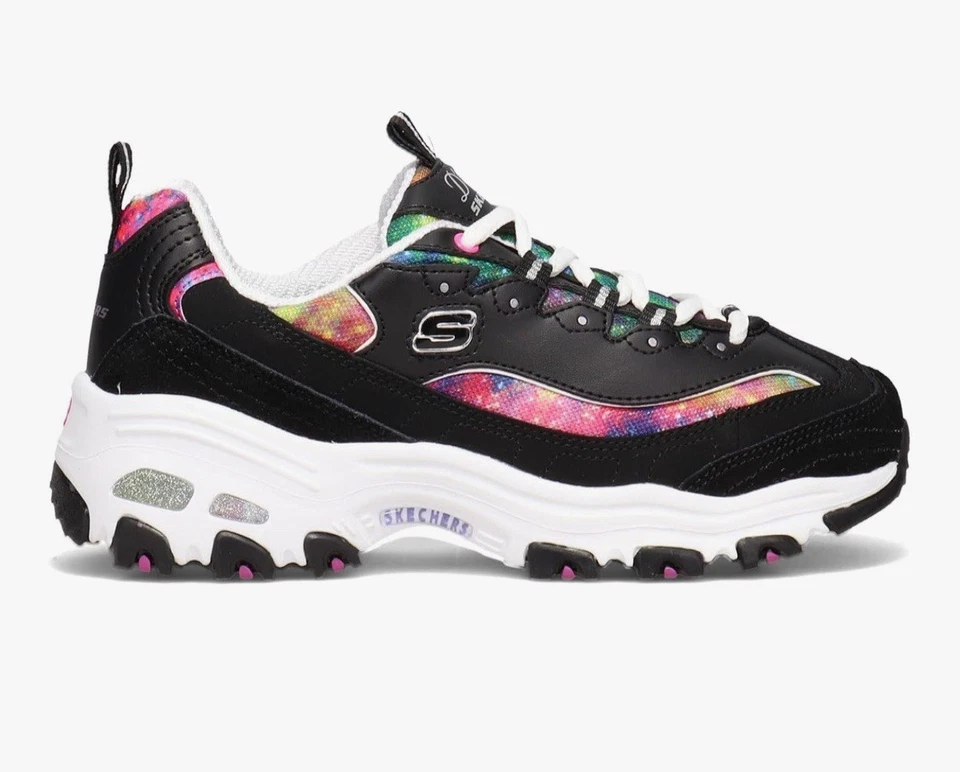 Zapatos deportivos de cuero Skechers D'Lites GALAXY FANTASY espuma viscoelástica para mujer 9,5  Foto 3 de 4