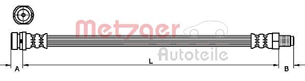 Metzger Bremsschlauch Beidseitig, Hinterachse, Links, Rechts FüR Ford-image