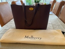 Mulberry Bayswater tote bag small grain leather burgundy