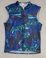 Vintage Made in USA Trek Cycling Full Zip vest Womens XL Abstract