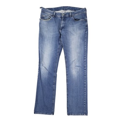 Mott & Bow Jeans mens 36  Blue Denim Straight Slim zip fly Pants Size 36x32