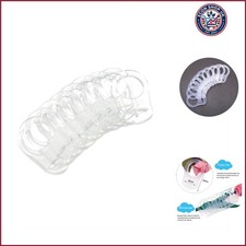 10 Clean Food Grade Transparent Silicone Adapter Rings Holder for Button Styl...
