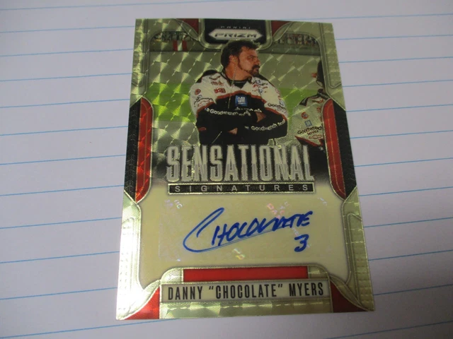 DANNY "CHOCOLATE" MYERS 2025 PRIZM RACING SENSATIONAL SIGNATURES GOLD VINYL 1/1