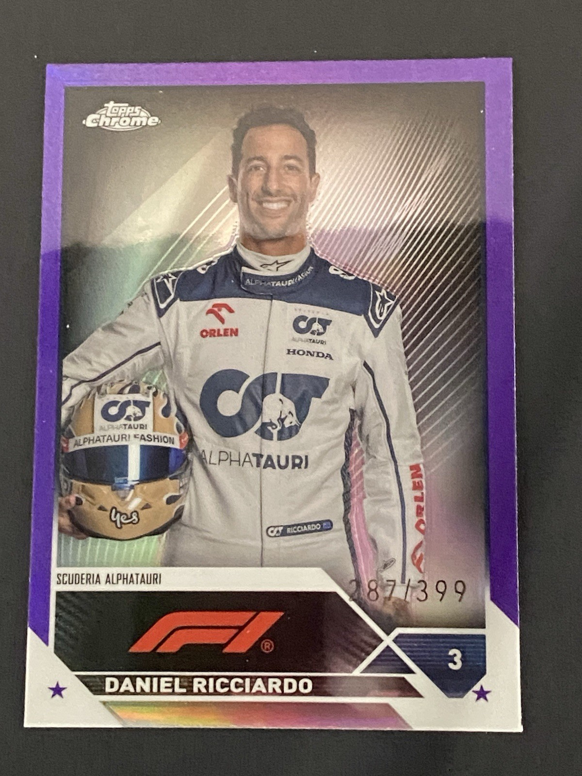 2023 Topps Chrome Formula 1 Daniel Ricciardo F1 #69 Purple Refractor /399