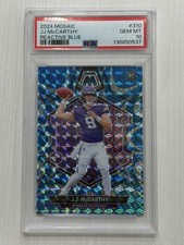 2024 Mosaic #310 J.J. McCarthy Rookie Reactive Blue PSA 10 RC