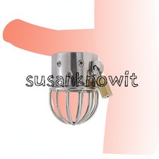 Stainless Steel Ball Stretcher Male Chastity Device Glans Exerciser Ring Delay