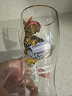 2 Vintage German Beer Boot Glasses  0.5L Gold Rim Dachshund & Cyclist Designs — photo 6