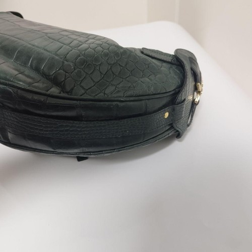 Bolso de Hombro VERSACE Cocodrilo Repujado Medusa Hardware Auténtico de Japón - Imagen 22 de 24