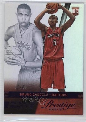 2014 Panini Prestige Bonus Shots Purple Premium 7/49 Bruno Caboclo Rookie RC 4vc