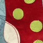 Large Christmas Stocking Polka Dots & Green Tassels Around Top By Winters Edge — photo 3