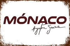 Targa in latta MONACO 30 x 20 cm targa in metallo retrò auto car (044060)