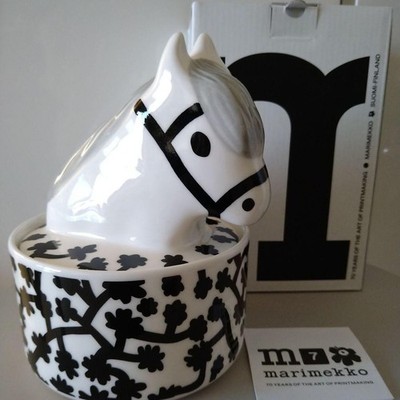 Marimekko Lempiheppa Rauha Collectible Figure Pot 70th Anniversary