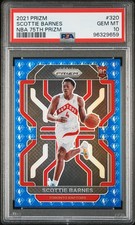 2021 PANINI PRIZM NBA 75TH PRIZM #320 SCOTTIE BARNES PSA 10