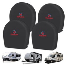 RV Tire Covers 4 Pack, Tough Tire L - Fit Tire Diameter 30"-32" Black - 4 Packs