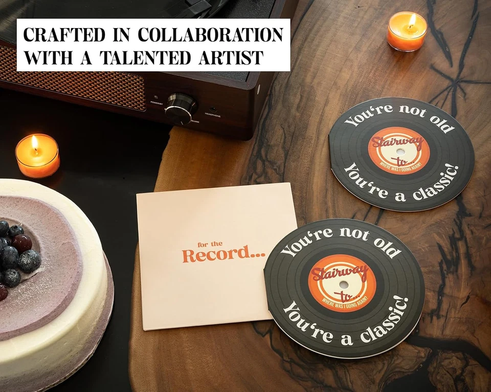 Funny Birthday Gift for Men and Women - for the Record Vinyl Birthday Card with - Image 3 of 4