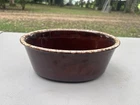 VTG Hull Pottery 2 Quart Baking Casserole Brown Drip Glaze