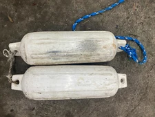 Lot of 2 Polyform  Marine Boat Fenders WHITE 