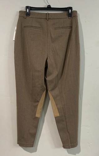 Pantalones Lauren Ralph Lauren Mujer Pequeños Plisados Jodhpur Mezcla Lana Marrón Talla 4P - Imagen 6 de 12