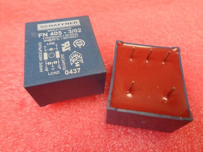 FN405-3/02 SCHAFFNER einphasiger EMV/EMI-Netzfilter 3A 250 VAC UK LAGER x2 Stück