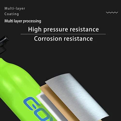 2*0.5L Diving Tank Underwater Breathing Apparatus Cylinder Oxygen Set with Pump - Picture 22 of 38