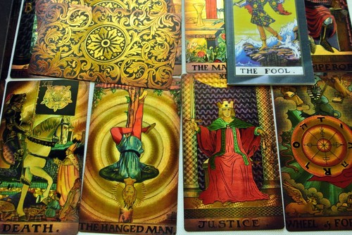 3"x5" Borderless PVC Plastic Waterproof Tarot Deck Tarot Guidebook Gift Box - Picture 6 of 24