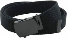 U.S MILITARY ISSUE BLACK WEB BELT WITH BLACK ROLLER BUCKLE U.S ARMY 60" INCHES