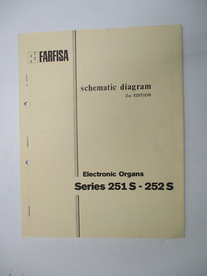 Farfisa Orgel Series 251S - 252S Service Manual