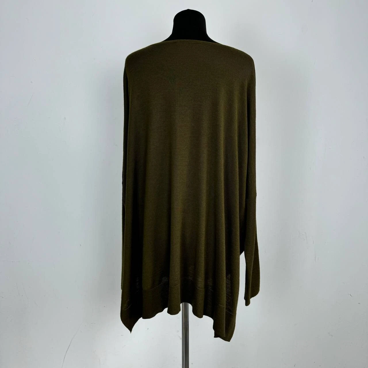 GUCCI Abito Tunica Relax Lana Oliva Cashmere Made In Italy Taglia L