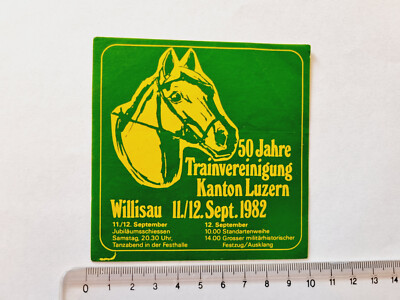 ADESIVO 50 JAHRE TRAINVEREINIGUNG LUZERN 1982 STICKER AUTOCOLLANT VINTAGE 80s