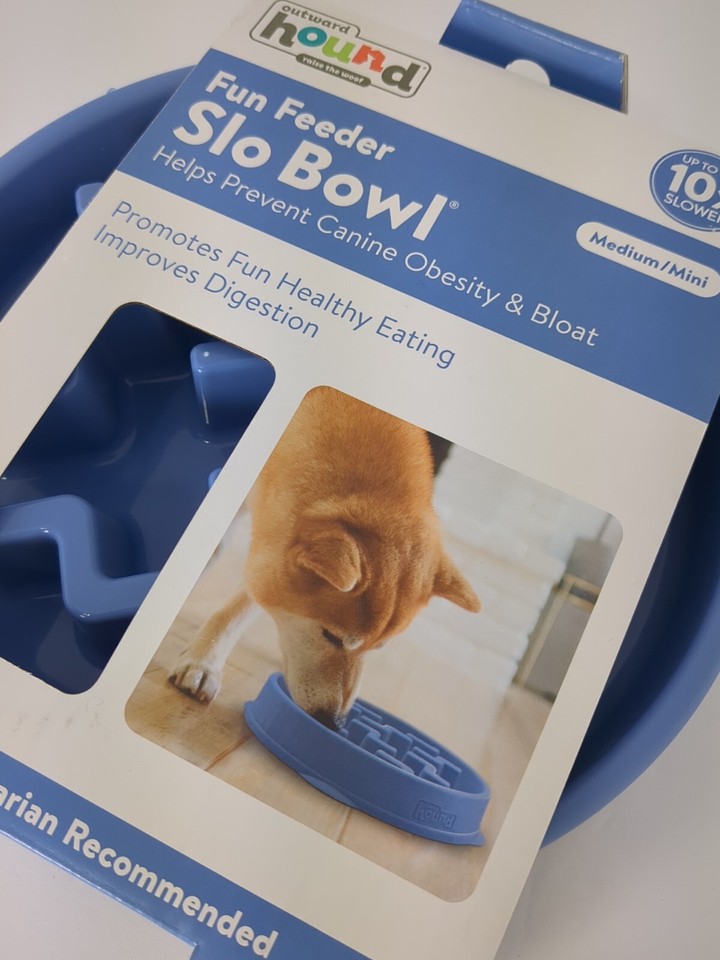 Outward Hound Fun Feeder Slo Bowl - Blue main image 0