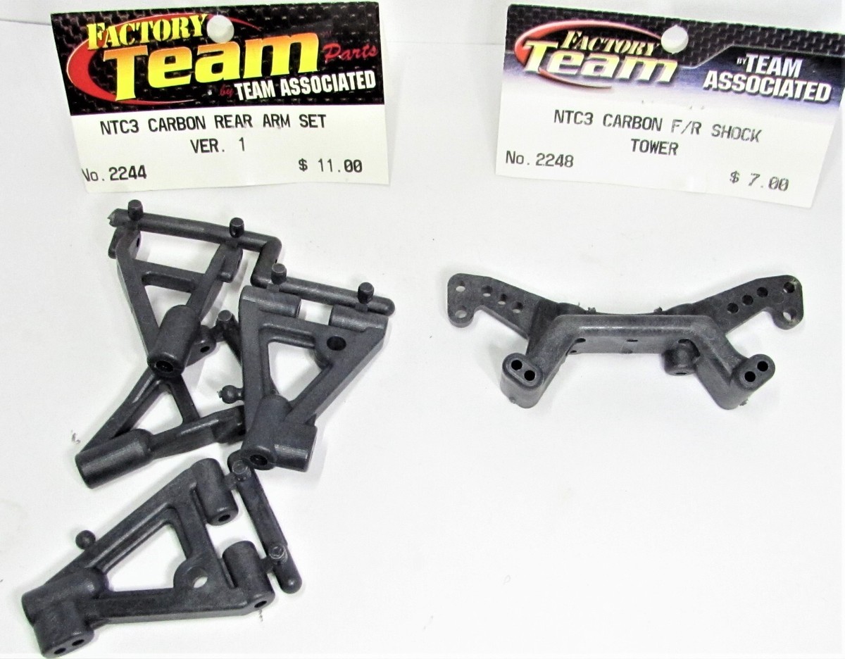 Factory Team Associated NTC3 Carbn V.1 Rear Arm Set & Carbon F/R